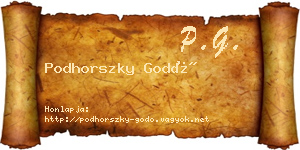 Podhorszky Godó névjegykártya